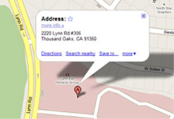 Location of Conejo Valley Vascular Associates, Thousand Oaks, CA Location of Conejo Valley Vascular Associates, Thousand Oaks, CA